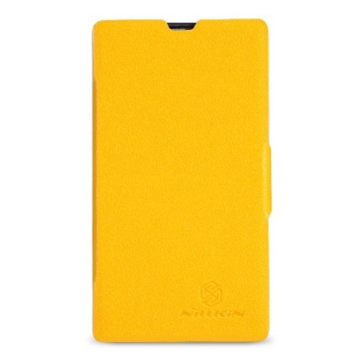 Nokia Lumia 520 „Nillkin“ Fresh atvēramais dzeltens futrālis / Vacins.lv