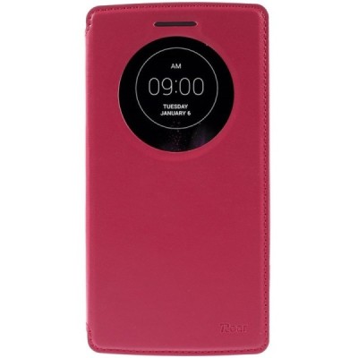 Roar Noble atverčiamas LG G Flex 2 H955 rožinis odinis dėklas - knygutė / Priedai.lt