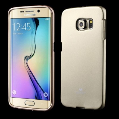 Samsung Galaxy S6 Edge (G925) Mercury auksinis kieto silikono tpu dėklas - nugarėlė / Priedai.lt