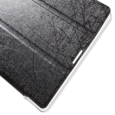 Lenovo IdeaTab 2 A8-50 atverčiamas juodas odinis dėklas (sulankstomas) / Priedai.lt