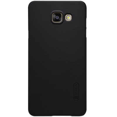 Samsung Galaxy A5 (2016) A510 Nillkin Frosted Shield melns plastmasas apvalks + ekrāna aizsargplēve / Vacins.lv
