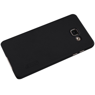 Samsung Galaxy A5 (2016) A510 Nillkin Frosted Shield melns plastmasas apvalks + ekrāna aizsargplēve / Vacins.lv