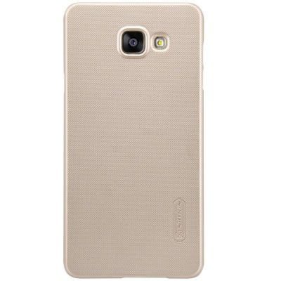 Samsung Galaxy A5 (2016) A510 Nillkin Frosted Shield zelta plastmasas apvalks + ekrāna aizsargplēve / Vacins.lv