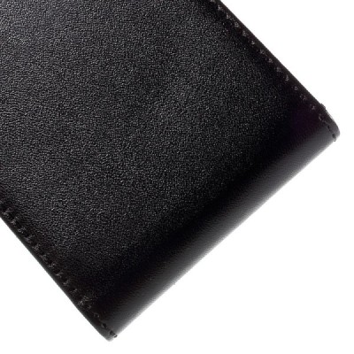 LG Zero (H650E) klasisks ādas vertikāli atvēramais melns maciņš / Vacins.lv