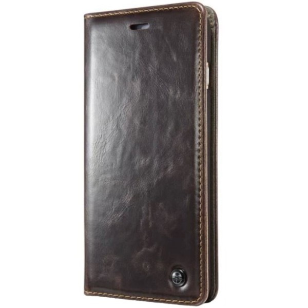 „CaseMe“ solīds atvēramais ādas maciņš - brūns (iPhone 6 / 6s)