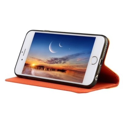 Apple iPhone 6 Plus / 6s Plus „Baseus“ Collocation solīds atvēramais ādas rakstains maciņš (maks) - balts, zelta / Vacins.lv