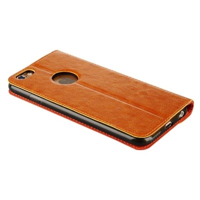 Apple iPhone 6 Plus / 6s Plus „Baseus“ Collocation solīds atvēramais ādas rakstains maciņš (maks) - balts, zelta / Vacins.lv