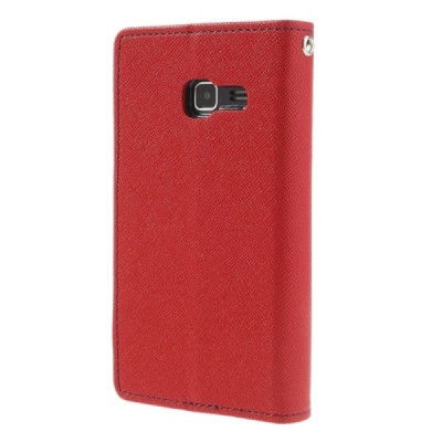 Samsung Galaxy Trend Lite (S7390) Mercury atvērams sarkans maciņš (maks) / Vacins.lv