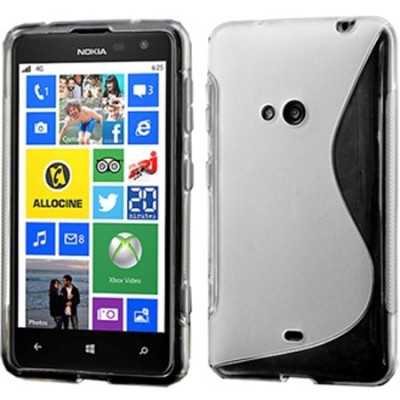 Skaidrus - matinis silikoninis Nokia Lumia 625 dėklas (dėkliukas) / Priedai.lt