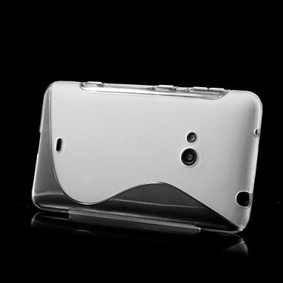 Skaidrus - matinis silikoninis Nokia Lumia 625 dėklas (dėkliukas) / Priedai.lt