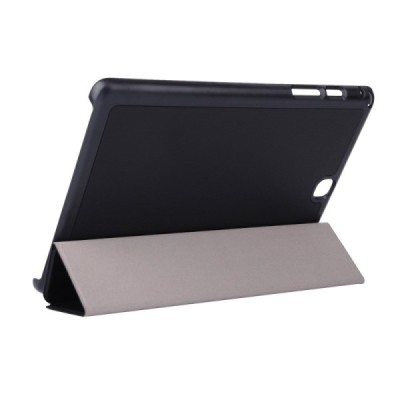 Samsung Galaxy Tab A 9.7 (T555, T550) atverčiamas šonu kaip knygutė juodas odinis dėklas / Priedai.lt