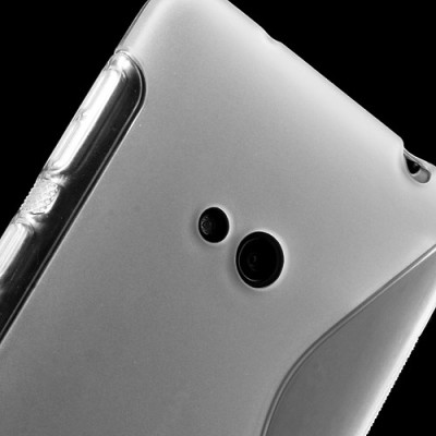 Skaidrus - matinis silikoninis Nokia Lumia 625 dėklas (dėkliukas) / Priedai.lt