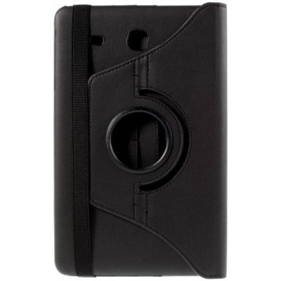 Samsung Galaxy Tab E 9.6 (T560) atverčiamas, sukamas 360 laipsnių, juodas odinis dėklas - stovas / Priedai.lt
