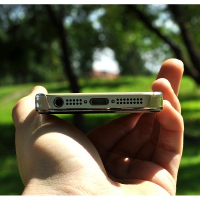 Apple iPhone SE (5, 5s) „Crafted Cover“ Lapė natūralaus medžio dėklas (tamsus medis) / Priedai.lt