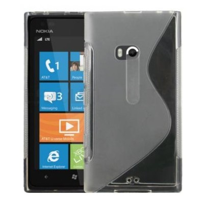 Silikoninis skaidrus - matinis Nokia Lumia 900 dėklas (dėkliukas) / Priedai.lt