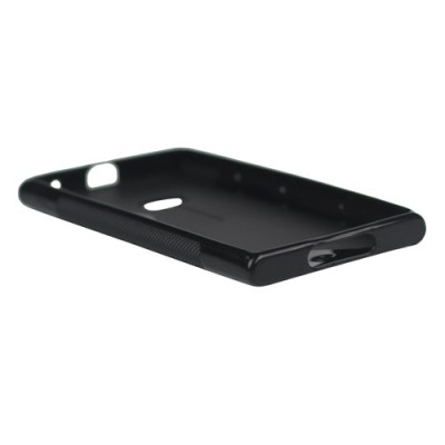 Silikoninis juodas - matinis Nokia Lumia 900 dėklas (dėkliukas) / Priedai.lt