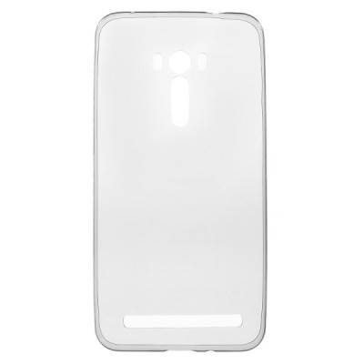 Asus Zenfone Selfie (ZD551KL) skaidrus (permatomas) silikoninis TPU ploniausias pasaulyje pilkas dėklas / Priedai.lt