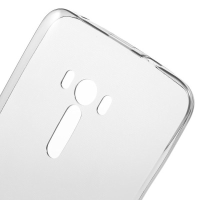 Asus Zenfone Selfie (ZD551KL) skaidrus (permatomas) silikoninis TPU ploniausias pasaulyje pilkas dėklas / Priedai.lt