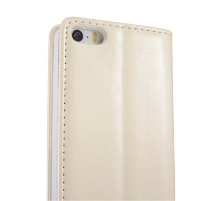 Apple iPhone 5 / 5s „CaseMe“ solīds atvēramais ādas balts maciņš - maks / Vacins.lv