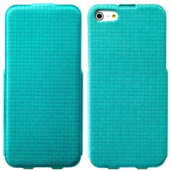 „Banpa“ Woven vertikāli atvēramais maciņš - piparmētru (iPhone 5 / 5S / SE 2016)