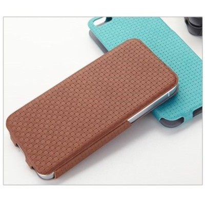 Apple iPhone 5s „Banpa“ Woven vertikāli atvērams ādas brūns maciņš / Vacins.lv
