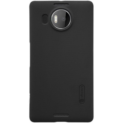 Microsoft Lumia 950 XL Nillkin Frosted Shield melns plastmasas apvalks + ekrāna aizsargplēve / Vacins.lv