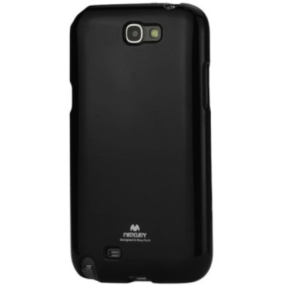 Samsung Galaxy Note 2 (N7100) Mercury melns cieta silikona (TPU) apvalks / vacins.lv
