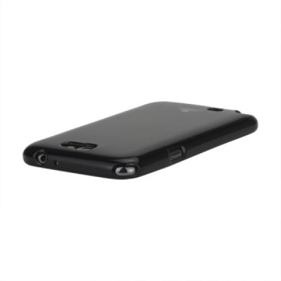 Samsung Galaxy Note 2 (N7100) Mercury melns cieta silikona (TPU) apvalks / vacins.lv