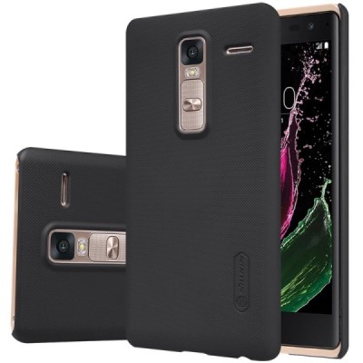 LG Zero (H650E) Nillkin Frosted Shield juodas plastikinis dėklas + apsauginė ekrano plėvelė / Priedai.lt