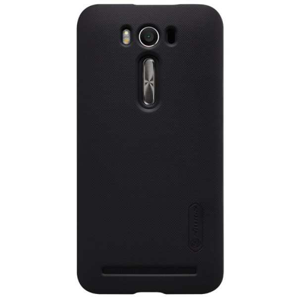 „Nillkin“ Frosted Shield dėklas - juodas + apsauginė ekrano plėvelė (Zenfone 2 Laser 5.0)