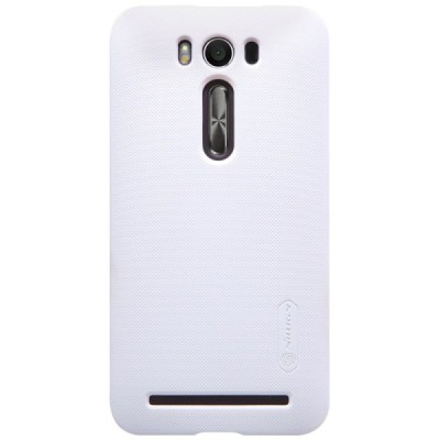 Asus Zenfone 2 Laser 5.0 (ZE500KL, ZE500KG) Nillkin Frosted Shield balts plastmasas apvalks + ekrāna aizsargplēve / Vacins.lv