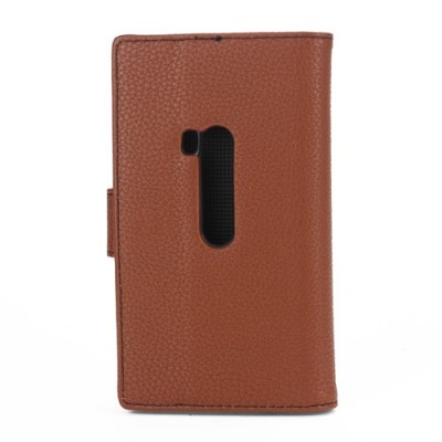 Atvērams ādas brūns Nokia Lumia 920 maciņš / Vacins.lv