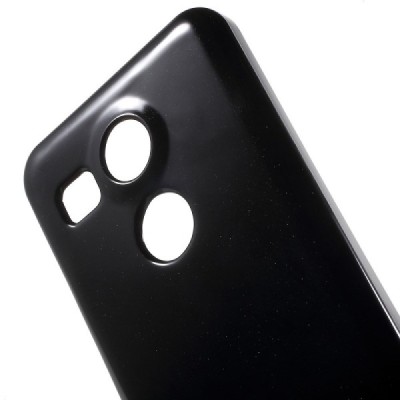LG Nexus 5X Mercury melns cieta silikona (TPU) apvalks / vacins.lv