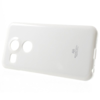 LG Nexus 5X Mercury balts cieta silikona (TPU) apvalks / vacins.lv