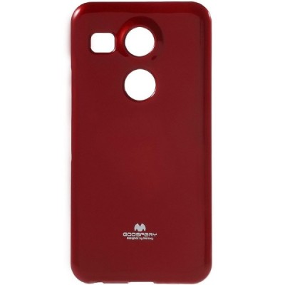 LG Nexus 5X Mercury raudonas kieto silikono TPU dėklas - nugarėlė / Priedai.lt
