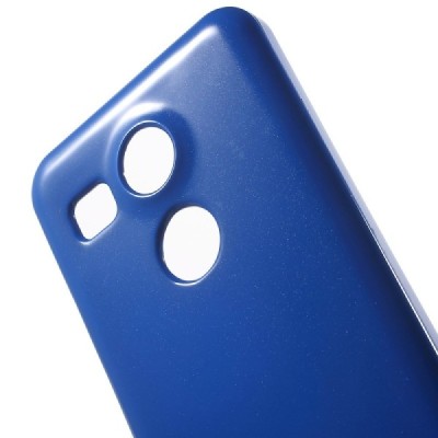 LG Nexus 5X Mercury mėlynas kieto silikono TPU dėklas - nugarėlė / Priedai.lt