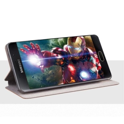 Samsung Galaxy A3 (2016) A310 „Mofi“ Rui sērijas melns ādas atvērams maciņš / Vacins.lv