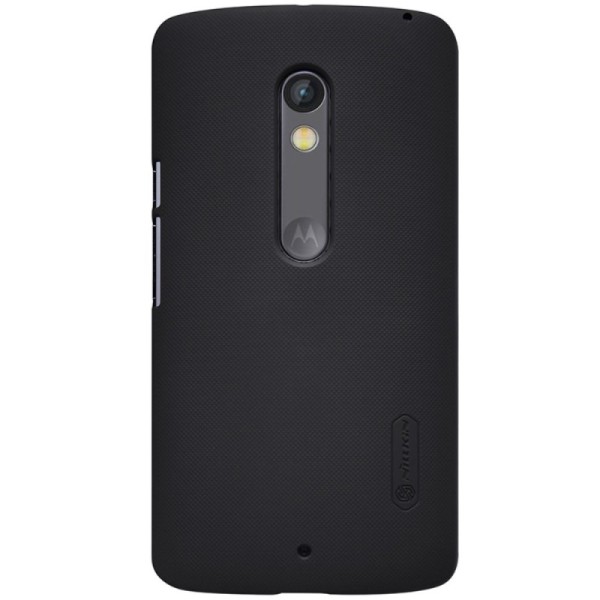 „Nillkin“ Frosted Shield dėklas - juodas + apsauginė ekrano plėvelė (Moto X Play)