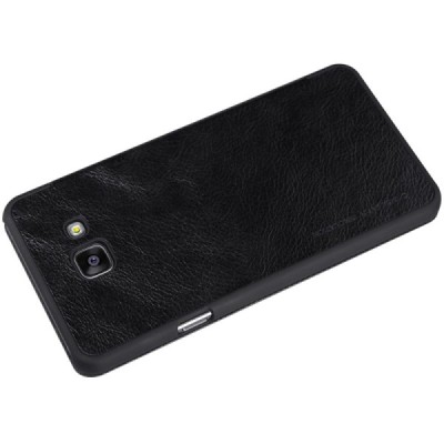 Prabangus „Nillkin“ Qin serijos juodas odinis atverčiamas Samsung Galaxy A7 (2016) A710 dėklas - knygutė / Priedai.lt