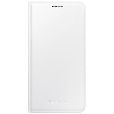 Samsung Galaxy J5 originalus Flip Wallet Cover atverčiamas baltas odinis dėklas - piniginė / Priedai.lt