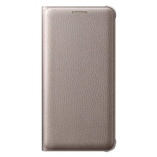 „Samsung“ Flip Wallet Cover atverčiamas dėklas - auksinis (Galaxy A3 2016)