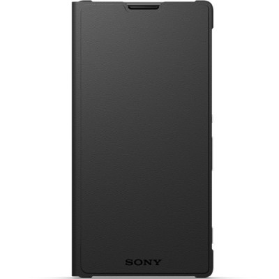 Oficialius Sony Xperia M5 Style Cover Stand juodas atverčiamas dėklas SCR48 / Priedai.lt