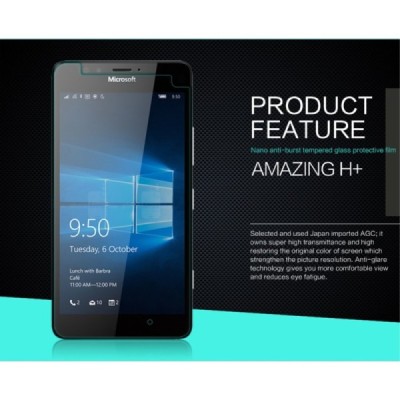 Microsoft Lumia 950 „Nillkin“ H+ Plus Tempered Glass sustiprintos apsaugos apsauginis ekrano stiklas 0.33 mm / Priedai.lt