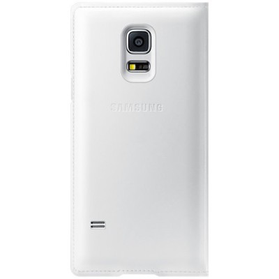 Samsung Galaxy S5 mini (G800) S View Cover atvērams balts ādas maciņš (EF-CG800b) / Vacins.lv