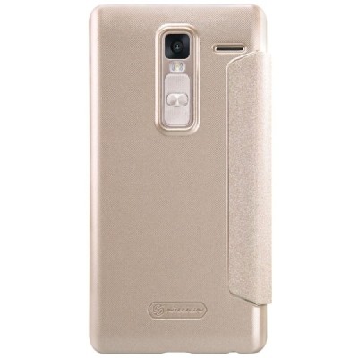 LG Zero (H650E) „Nillkin“ Sparkle atvēramais zelta maciņš / Vacins.lv