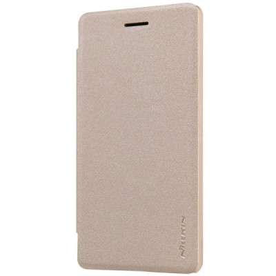 LG Zero (H650E) „Nillkin“ Sparkle atvēramais zelta maciņš / Vacins.lv