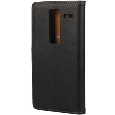 LG Zero (H650E) atvēramais ādas melns maciņš (maks) / Vacins.lv