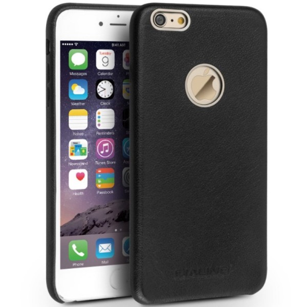 „QIALINO“ Slim Leather ādas apvalks - melns (iPhone 6 / 6s)