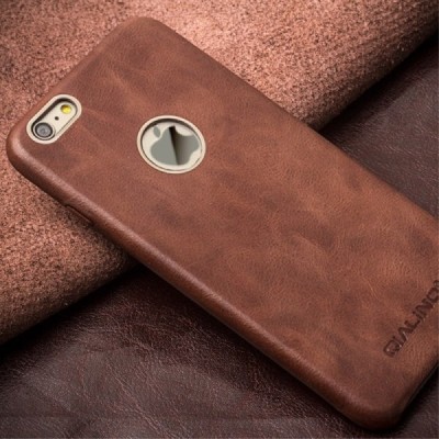 Apple iPhone 6s „QIALINO“ Slim Leather gaiši brūns ādas apvalks / Vacins.lv
