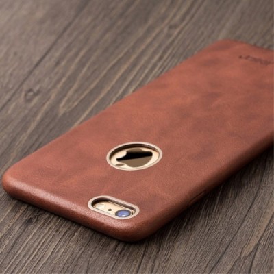 Apple iPhone 6s „QIALINO“ Slim Leather gaiši brūns ādas apvalks / Vacins.lv